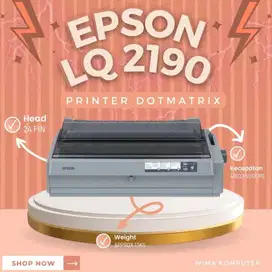 MULUS PRINTER EPSON DOTMATRIX LQ-2190 BARU BAGUS MURAH FULLSET