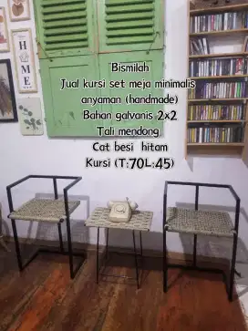 Kursi anyaman, kursi tamu, hiasan rumah