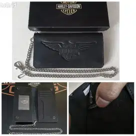 Wallet dompet original harley davidson made in china & rantai