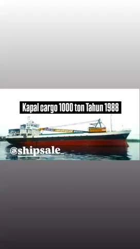 Di jual kapal cargo 1100 dwt tahun 1988