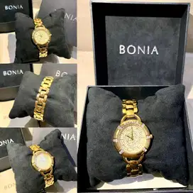 Jam Tangan Bonia Gold Ori. Mulus dan Mewah. Nego