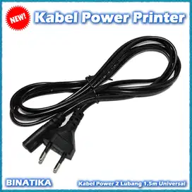 Kabel Power Printer Angka 8 Kabel Power 2 Lubang 1.5m Universal