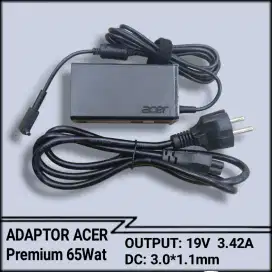 Adaptor Charger casan laptop acer premium 19V 3.42A Colokan Keci