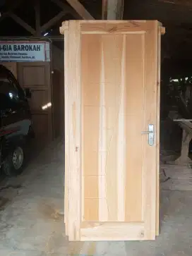 Pintu kayu mahoni kering minimalis modern