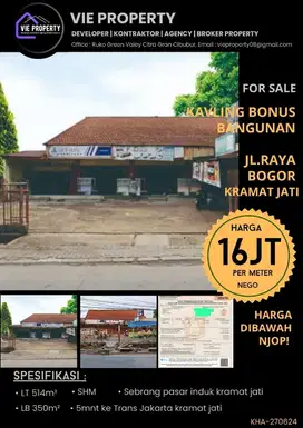 KAVLING MURAH BONUS BANGUNAN HARGA DIBAWAH NJOP