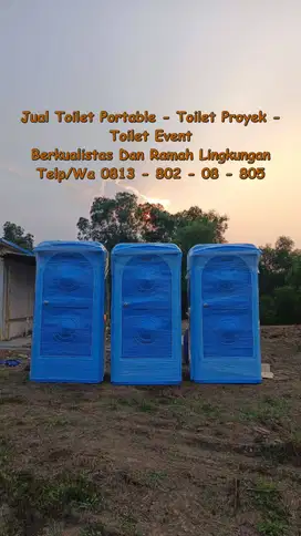 Toilet Portable, Toilet Fiberglas, Toilet Bencana Praktis Mudah Dipind