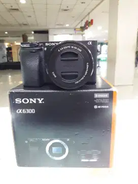 Kamera Mirrorless Sony A6300 Kit 16-50MM Promo Likenew lengkap Ori