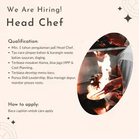 Head Chef Restoran Korea