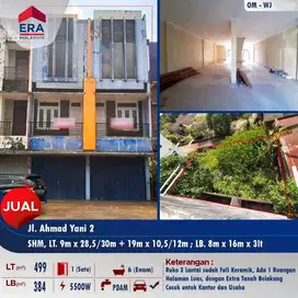 Dijual 2 unit ruko + 1 kav tanah belakang lokasi Ahmad Yani 2