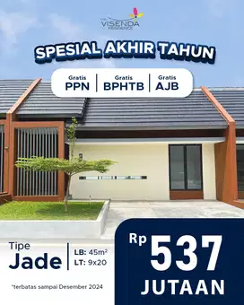 Rumah LT 9x20 Paling Worth-it (Free PPN), Lebih Luas Lebih Lebar