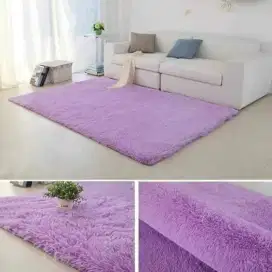 Free ongkir karpet bulu 100x150x2cm - ungu muda