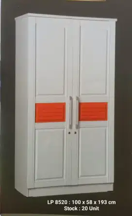 Lemari 2 pintu sale 2 doors wardrobe model swing  diskon 10%