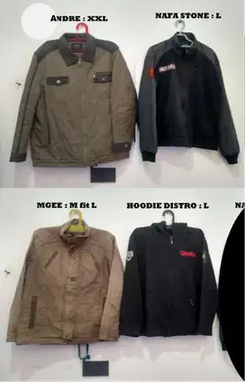 Jual Borongan Jaket Pria Mgee , Andree , Nafa Stone