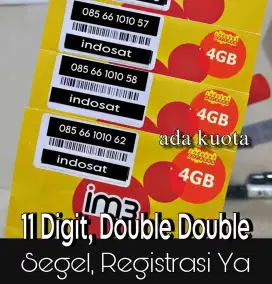 Kartu Perdana Indosat 11 Digit Double Double SEGEL