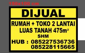 Dijual ruko 2 lantai dipusat kota purbalingga