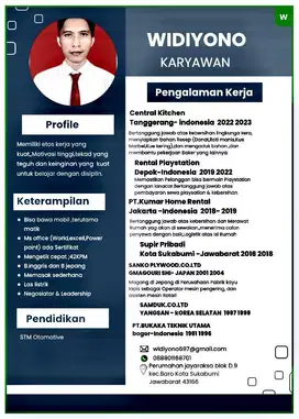 cari kerja admin ,staff,driver