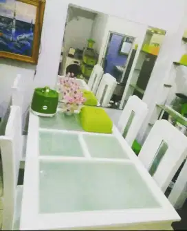 Meja makan jati set 4 kursi