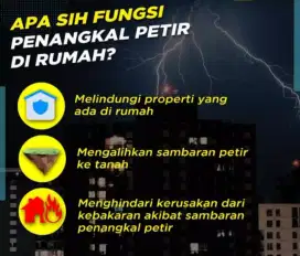 Ahlinya pasang penangkal petir