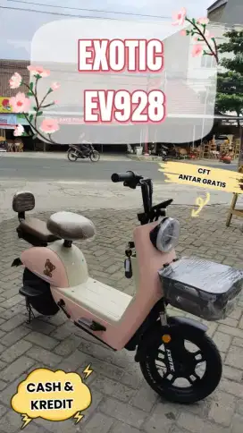 SEPEDA LISTRIK EXOTIC EV928NEW SEGEl BERGARANSI RESMI PASRI AMAN