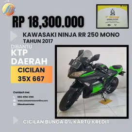 Kawasaki Ninja RR 250 Mono 2017 KTP DAERAH dibantu cicilan 677rb