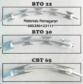Kawat Silet razor wire BTO 22 diameter lingkaran 60 cm