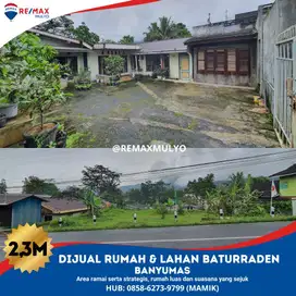 HOT SALE! Rumah dan Lahan Area Baturaden (770 m2 + 200 m2)