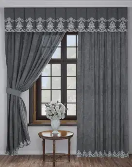 Jual gordyn gorden tirai vertikal roll blind jasa wallpaper dinding vi