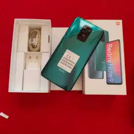 Xiaomi Redmi Note 9 Hijau Mulus Lengkap