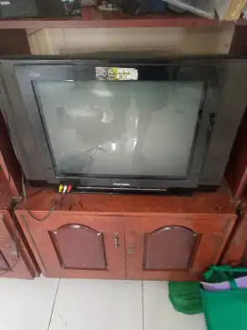 Jual tv bekas merek Polytron u slim tv normal