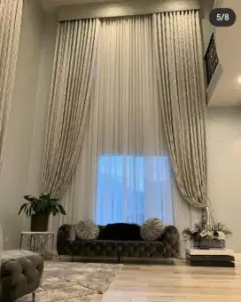 Jual gordyn gorden tirai vertikal roll blind jasa wallpaper dinding vi