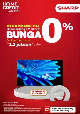 SeGampang itu bisa bawa pulang Smart TV dari Sharp Pakai hci cicilan0%