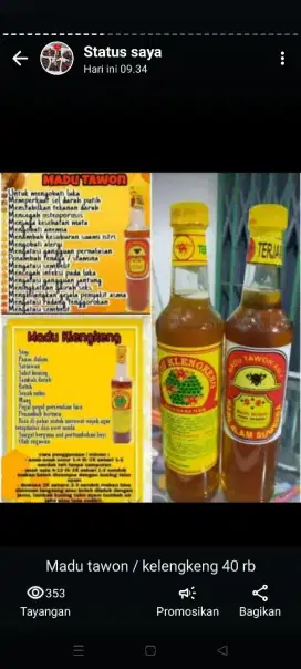 Madu Kelengkeng botol