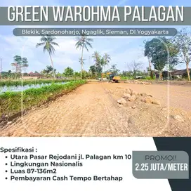 Tanah murah 2.25jt/meter di utara Pasar Rejodani jl. Palagan km 10