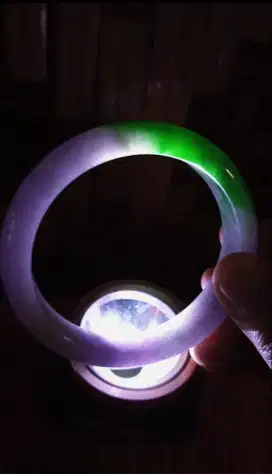 Batu  Gelang GIOK kristal Burma warna PURPLE bos
