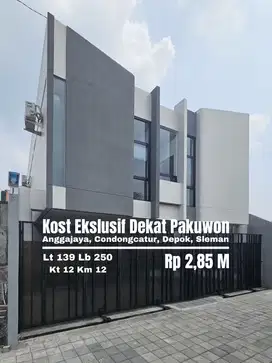 Kost ekslusif 12 kamar dekat Pakuwon mall condongcatur