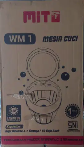 Mesin cuci mito 1 tabung