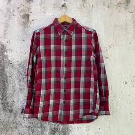 Flanel Uniqlo - Size S fit M - Baju Kemeja Flannel