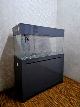 Aquarium Optic Clear Vivaria Dengan Kabinet