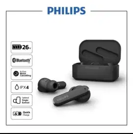 Original PHILIPS Audio TWS TAT4506BK Bluetooth Wireless Headphones