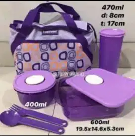 Perlengkapan makan + tas Tupperware