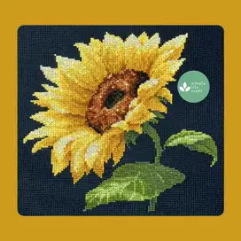 Cross stitch kristik bunga matahari, sunflower