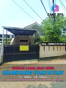 Tegal Parang - Dijual Rumah Lama Hitung Tanah Dekat Sekolahan