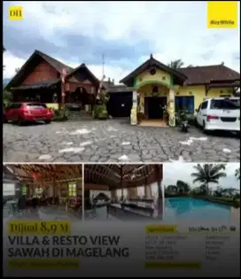 Dijual Villa dan Resto View Sawah Di Magelang