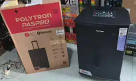 Speaker Polytron paspro 12in dan 15in + 2 mic wireless
