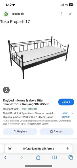 TEMPAT TIDUR RANJANG INFORMA 90x200cm