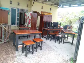 Meja kursi Cafe,  meja kursi makan, meja kursi warung resto