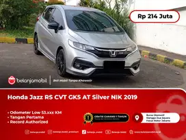 [LOW KM] Honda Jazz RS CVT GK5 AT Silver NIK 2019 Pemakaian 2020