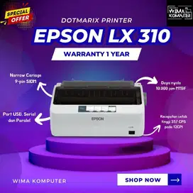 PRINTER EPSON LX 310 Garansi Toko 1 Tahun Full Set N-SW