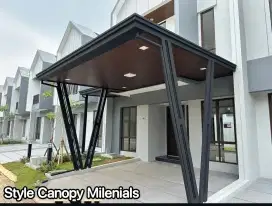 kanopi plafon pvc kumplit talang air