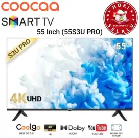 Coocaa Smart LED TV 55 Inch 55S3U PRO 4K UHD Dolby Audio Digital HDR